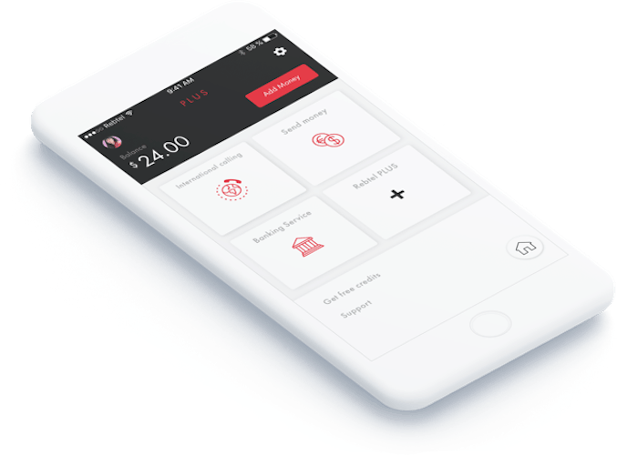 Smartphone with Rebtel App
